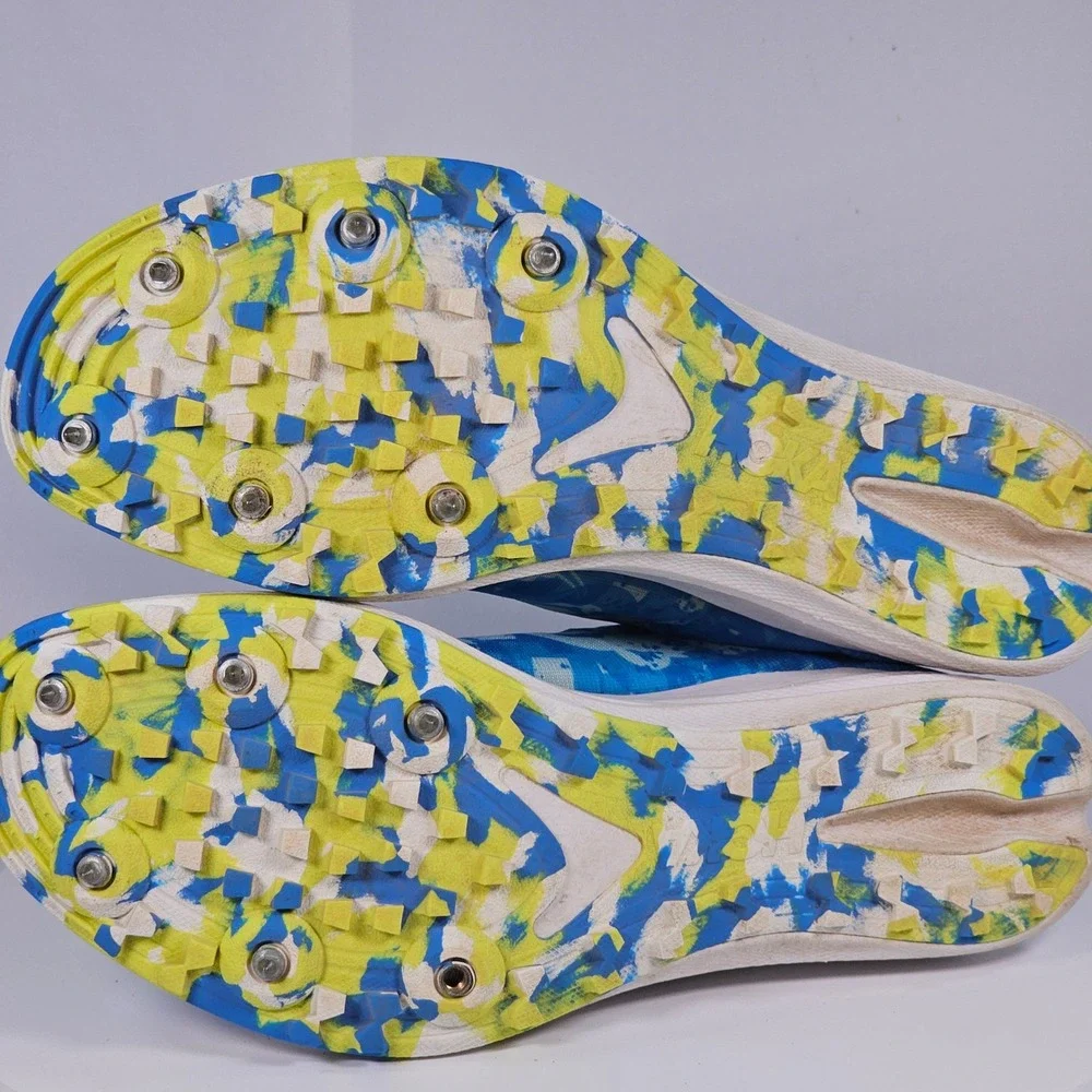 Hoka Crescendo XC Track Spikes Blue‎ Yellow Womens Running Shoes Size 9.5